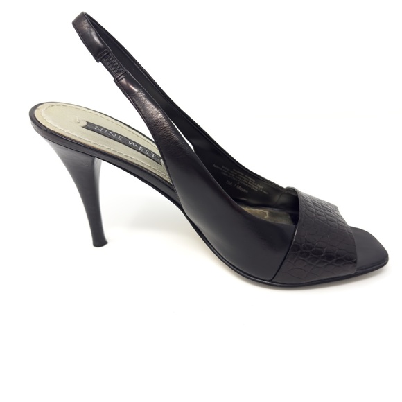 Nine West Danby Slingback Open Toe Heels - Picture 4 of 6